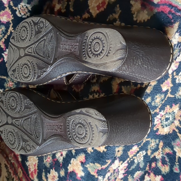 Born Toe Post Brown Leather Wedge Sandals Size 7/38 - Picture 9 of 12